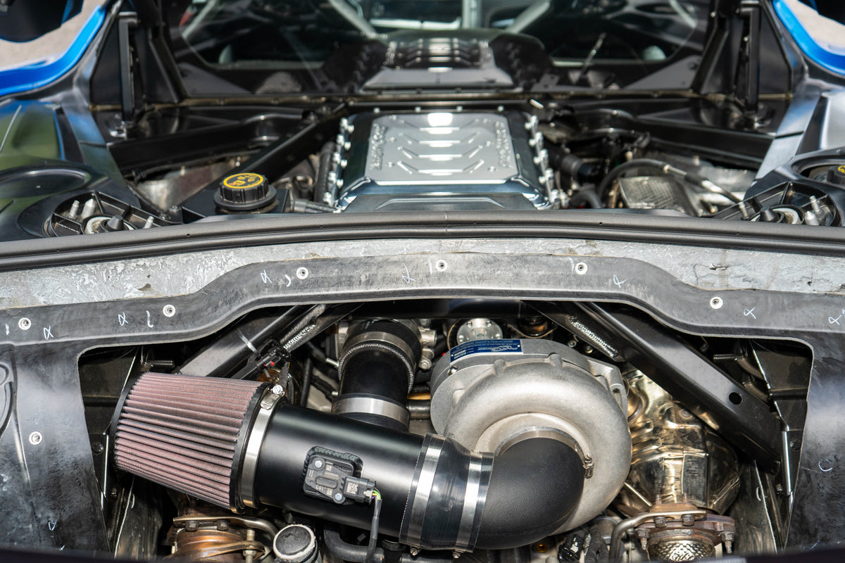 C8 Corvette engine bay detail